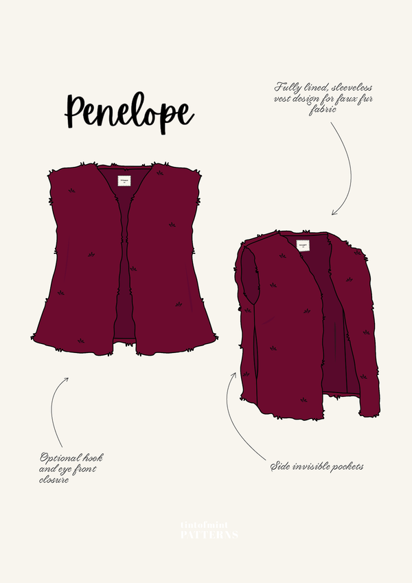 Meet Penelope: sewing a faux fur vest