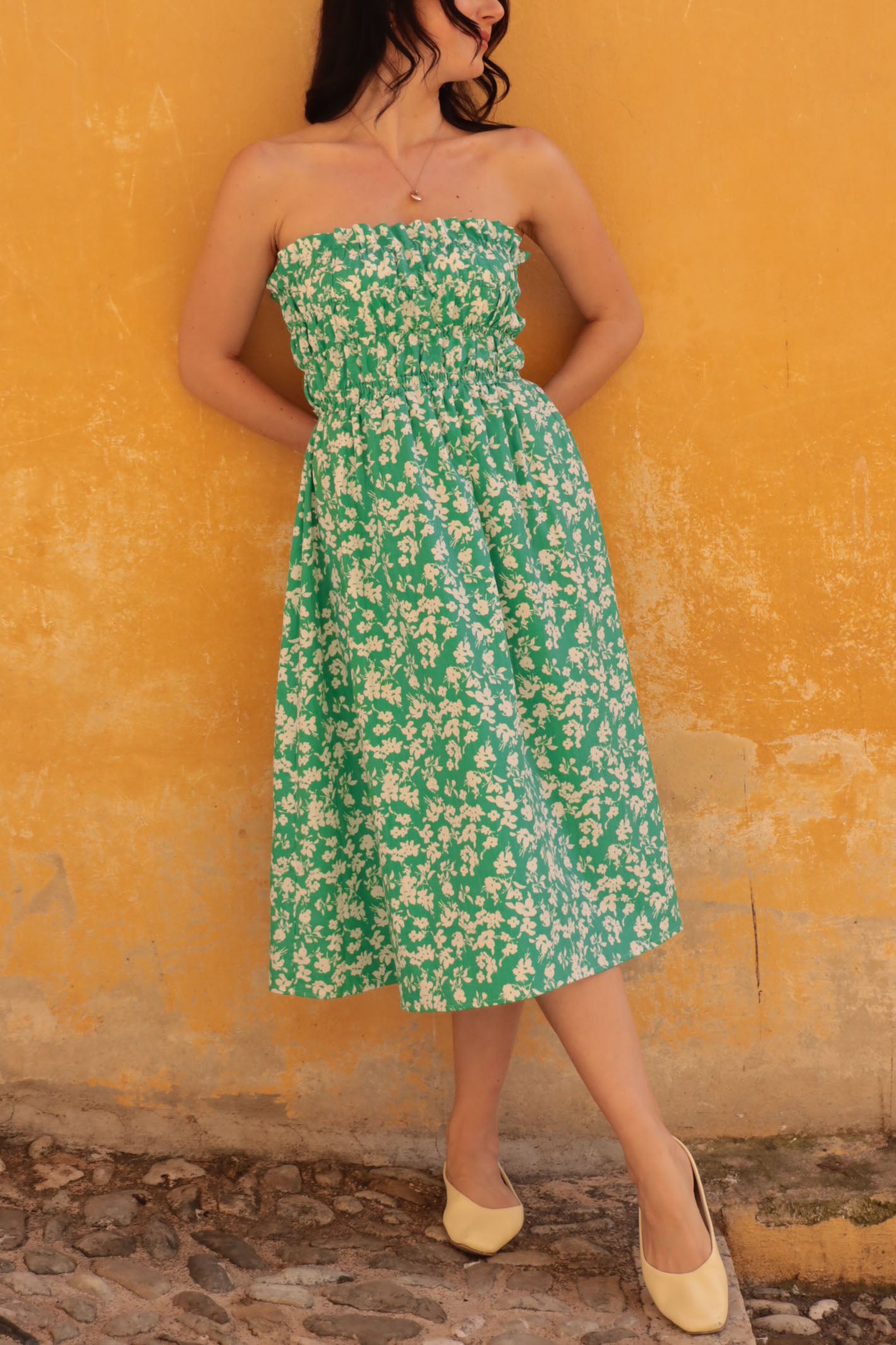 Sunny Strapless Shirred Midi Dress | PDF Sewing Pattern tintofmintpatterns Sunny Strapless Shirred Midi Dress | PDF Sewing Pattern tintofmintpatterns