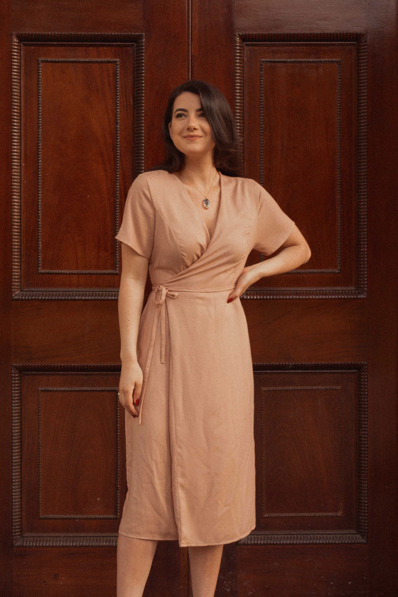 wrap dress midi pattern Roselyn Wrap Midi Dress